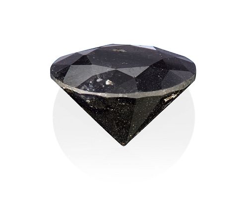 An unmounted black diamond