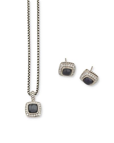 A set of David Yurman "Albion" amethyst jewelry