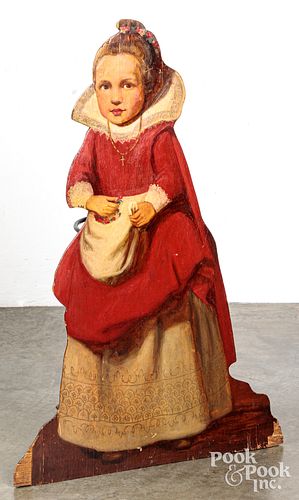 Painted dummy board umbrella stand of a child