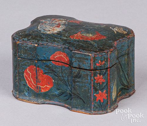 Small Scandinavian painted dresser box, 19th c.