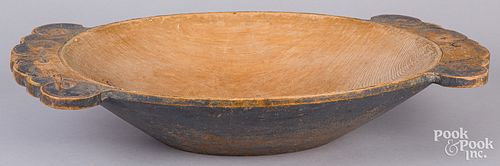 Scandinavian painted centerpiece bowl, 19th c.