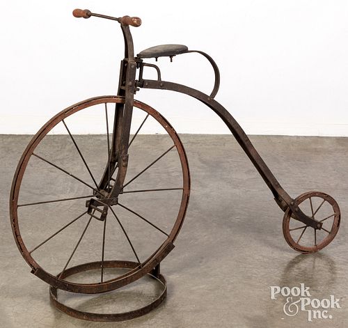 Child's boneshaker bicycle, ca. 1900