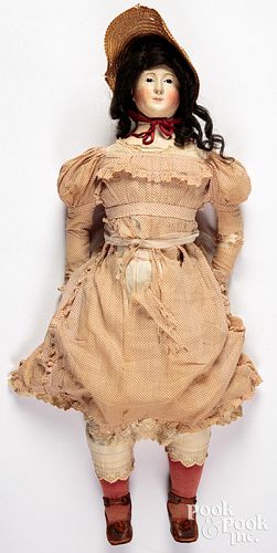 Greiner type composition doll, 19th c.