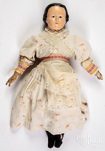 Greiner type composition doll, 19th c.