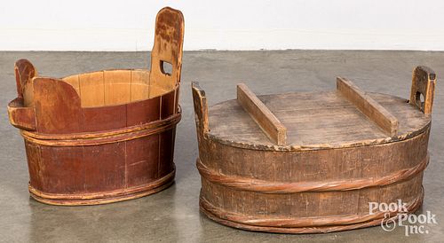 Two Scandinavian staved tubs, 19th c.