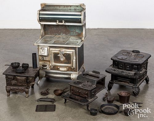 Four toy stoves