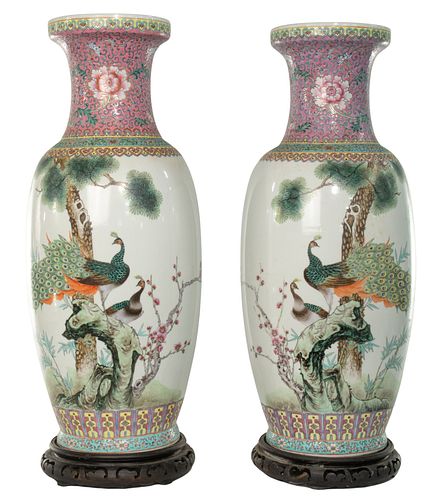 Chinese Export Porcelain Famille Rose Vases