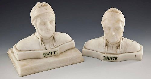 2 Dante Alabaster Busts