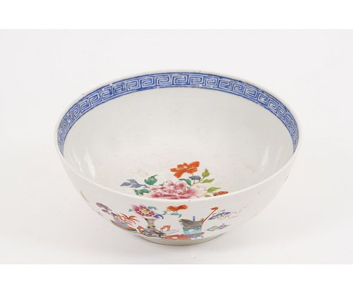 CHINESE FAMILLE ROSE PUNCH BOWL