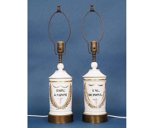 PAIR OF APOTHECARY LAMPS