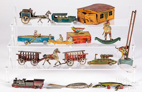 Lithographed tin penny toys