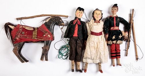 Three marionette puppets
