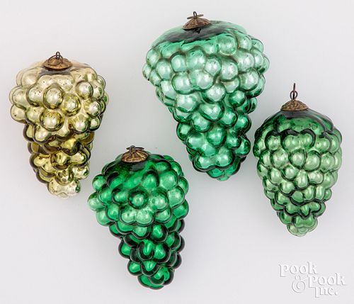 Four grape Kugel ornaments