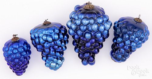 Four grape Kugel ornaments