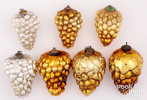 Seven grape Kugel ornaments
