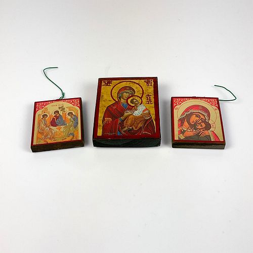 3pc Vintage Russian Icons