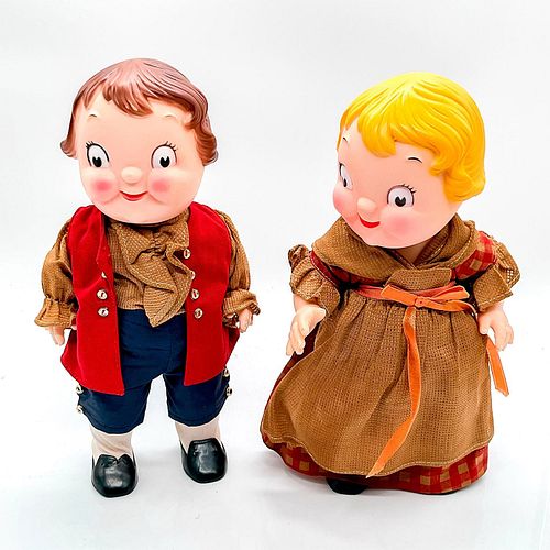 Vintage Pair Cambellï¿½s Soup Kids Dolls Colonial Boy and Girl
