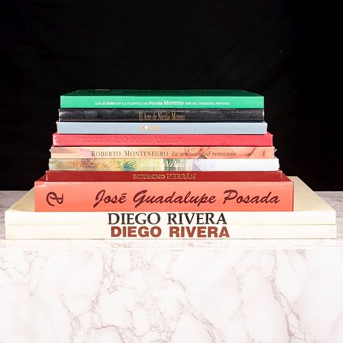 Libros sobre Arte Mexicano. Diego Rivera. Pintura de Caballete y Dibujos / José Guadalupe Posada. Ilustrador de la Vida.Pzs: 10.