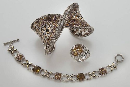 3 pcs. John Hardy "Batu" 18K and sterling jewelry