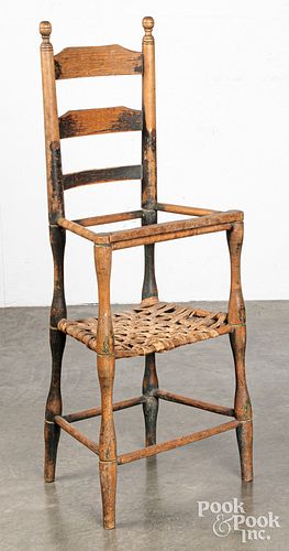 Painted ladderback highchair, early 19th c.