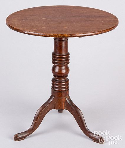 Miniature walnut tea table, early 19th c.
