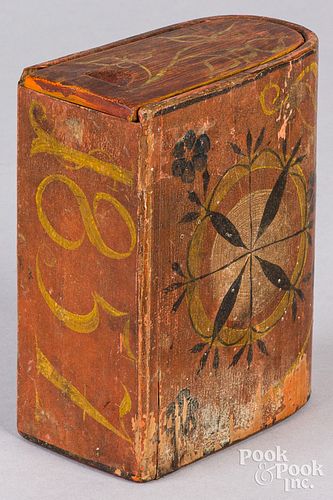 Scandinavian painted testament box, dated 1857