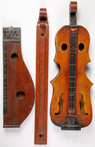 Three stringed instruments, 19th and 20th c.
