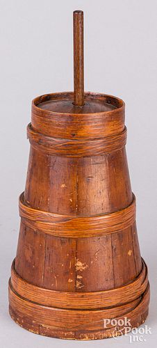 Miniature staved churn, 19th c.