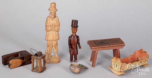 Carved wood trinkets and accessories