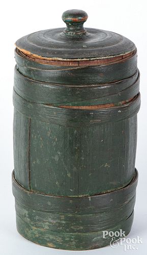 Scandinavian painted canister, 19th c.