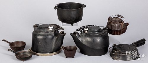 Group of miniature cast iron cookware