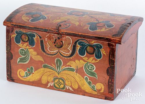 Vibrant Scandinavian painted valuables box