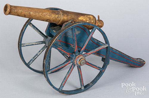 Painted toy cannon, ca. 1900