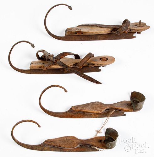 Two pairs of ice skates, 19th c.