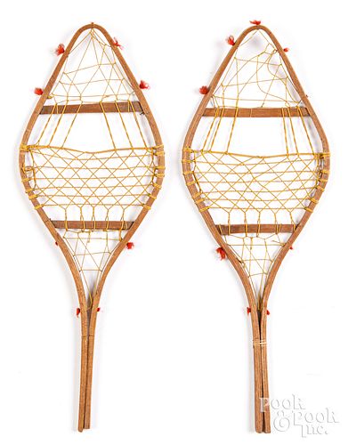Pair of miniature snowshoes, mid 20th c.