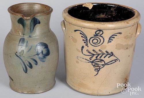 Two pieces of stoneware, 19th c.