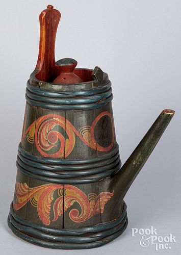 Large Scandinavian ale pitcher, dated 1849