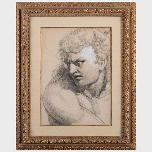Attributed to Henry Fuseli (1741-1825): Study of a Man's Head