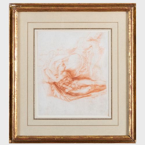 Italian School: Woman and Child with Reclining Male