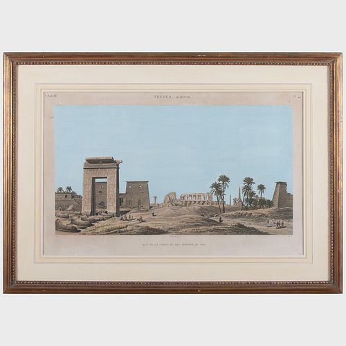 After Charles-Louis Balzac (1752-1820): Vue GÃ©nÃ©rale Prise d'une Ile n Face des Ruines du Palais; Vue GÃ©nÃ©rale des PropylÃ©es et des Ruines du Pal