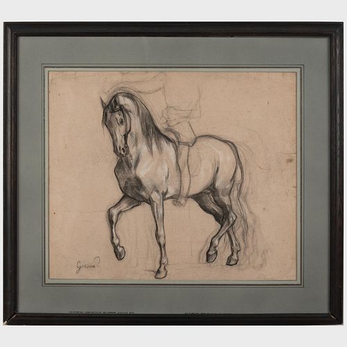 Pierre Francois EugÃ¨ne Giraud (1806-1881): Two-sided Study of a Horse and Rider