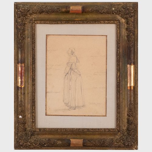 Camille Corot (1796-1875): Femme debut, vue de profil