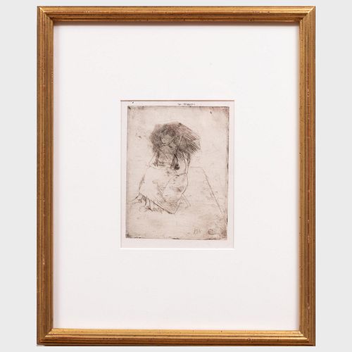 Mary Cassatt (1844-1926): Seated Under an Umbrella
