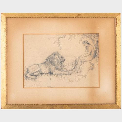 Frederick Stuart Church (1842-1924): Sketch for 'Lion in Love'