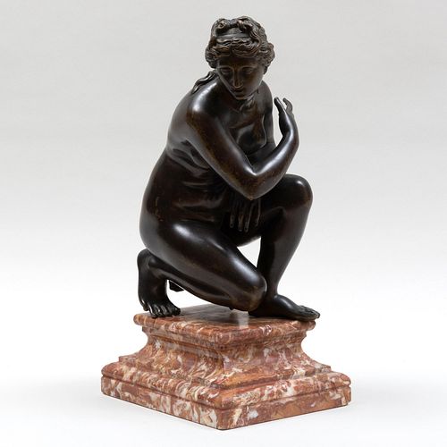 Italian Bronze Model of the Crouching Venus