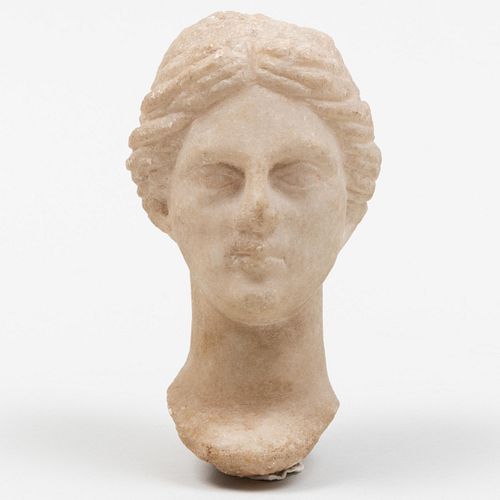 Italian Carved Marble Bust of a Woman, Probably Roman, After the Antique