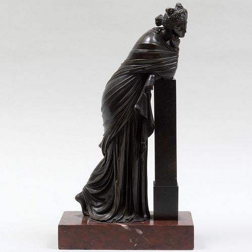 French Bronze Model of a Melancholy Vestal Figure