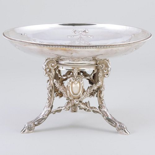 Russian Silver Center Bowl with Tripod Base
