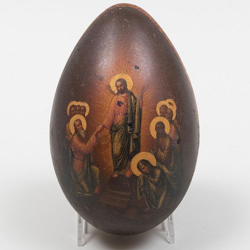 Russian Lacquered Easter Egg Form Box