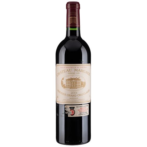 Château Margaux. Cosecha 2001. Grand Vin. Premier Grand Cru Classé. Margaux. Nivel: llenado alto. Calificación: 94 / 100.